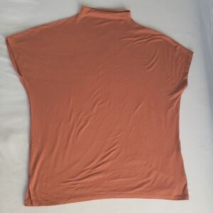 Terracotta High Neck Short Sleeve Top